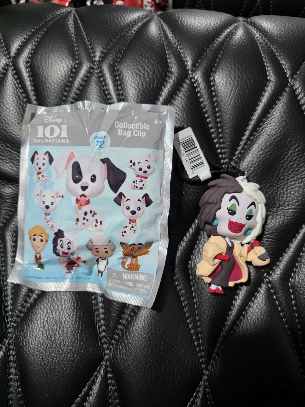 Disney Cruella PVC Keychain Charm - Black, White, Beige & Red